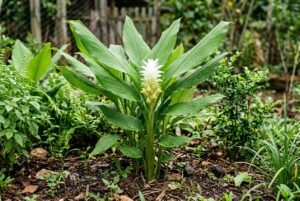 Açafrão-da-terra 1 Rizomas de açafrão-da-terra (Curcuma longa) são as parte mais utilizadas, com interior amarelo-alaranjado intenso.